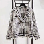 Valencia Houndstooth Knit Jacket