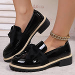 Velmira Gloss Bow Platform Loafers