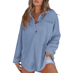 Frances | Waffle-Texture Tunic Blouse