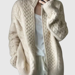 EVARINE | CABLE-KNIT CARDIGAN