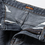 Lucien Herringbone Denim Shorts
