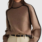 MARIEL | STRIPED TURTLENECK KNIT SWEATER