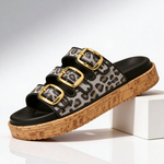 Odette Triple-Buckle Slides