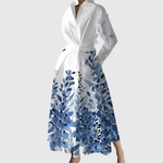 MARLOW | GARDEN-PRINT LONG SLEEVE MAXI DRESS