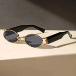Cortona Gold-Link Oval Shades