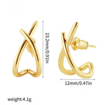 Valencia Cross Steel Stud Earrings