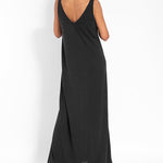 Zeagoo Women's Casual Loose Dress Sleeveless Deep V Neck Split Beach Maxi Long Dress