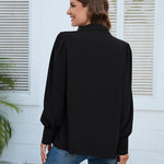 Zeagoo V Neck Button Down Shirts Long Sleeve Collared Blouses Tops