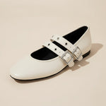 Ivy | Double Buckle Flats