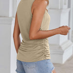 Zeagoo Ruched Tank Tops Dressy Casual Shirts