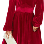 Zeagoo Women's Elegant Velvet Dress Winter Dress (DE Only)