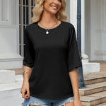 Zeagoo Oversized Loose Fit Short Sleeve Striped Tops
