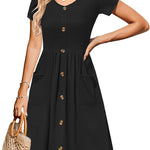 Zeagoo Summer Dress Women's Short Sleeve Dresses (DE Only)