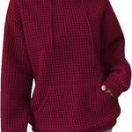 Zeagoo Hoodie Oversize Hoodie Casual Waffle Pullover (DE Only)