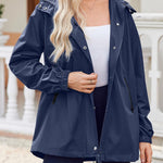 Zeagoo Rain Jacket Women Lightweight Waterproof Hooded Zip Raincoat