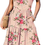 Zeagoo Summer Dress Women's Dresses Short Sleeve Dress (DE Only)