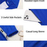 Hooded Long Cardigans Maxi Cardigan with Hood Open Front Lightweight Duster Coat with Pocket - Zeagoo (Us Only)