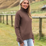 Zeagoo Pullover Women's Turtleneck Elegant Long Sleeve Jumper