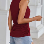 Zeagoo Ruched Tank Tops Dressy Casual Shirts