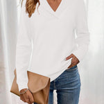 Zeagoo Sweaters for Women Long Sleeve Shirts V Neck Knit Pullover