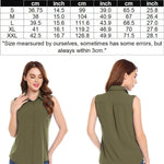 Zeagoo Sleeveless Blouses Casual Button Down Shirts