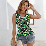 Zeagoo Tank Tops V Neck Casual Side Ruched Drawstring Shirts