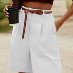 Zeagoo Shorts Casual Elastic High Waist Wide Leg Short Trousers (DE Only)