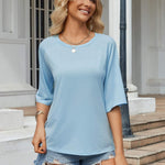 Zeagoo Oversized Loose Fit Short Sleeve Striped Tops