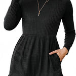 Zeagoo Women's Autumn Dress Long Sleeve Round Neck Knitted Dress