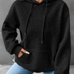 Zeagoo Hoodie Oversize Hoodie Casual Waffle Pullover (DE Only)