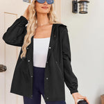 Zeagoo Rain Jacket Women Lightweight Waterproof Hooded Zip Raincoat