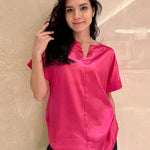 Satin Silk Blouse Tops - Zeagoo (Us Only)