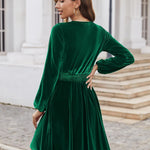 Zeagoo Women's Elegant Velvet Dress Winter Dress (DE Only)