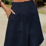 Zeagoo Shorts Casual Elastic High Waist Wide Leg Short Trousers (DE Only)