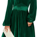 Zeagoo Women's Elegant Velvet Dress Winter Dress (DE Only)