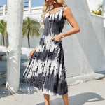 Zeagoo Floral Beach Sundress Casual A-Line Midi Tank Dresses