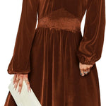 Zeagoo Women's Elegant Velvet Dress Winter Dress (DE Only)
