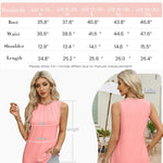 Zeagoo Summer Tank Top for Women Pleated High Neck Tops