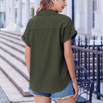 Zeagoo Short Sleeve Summer Tops Casual Button Down Shirts