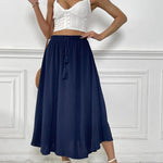 Zeagoo Skirt Long Elegant Skirts High Waist Maxi Skirt (DE Only)