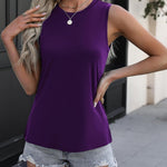 Zeagoo Floral Print Sleeveless T Shirts Loose Fit Summer Tunic Blouse