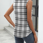 Zeagoo Sleeveless Button Down Shirts V Neck Solid Tank Tops