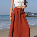 Zeagoo Skirt Long Elegant Skirts High Waist Maxi Skirt (DE Only)
