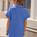 Zeagoo Women's Cotton Button Down Shirts Short Sleeve Casual Shirts