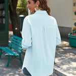 Zeagoo Linen Button Down Shirts  Long Sleeve Cotton Gauze Tops