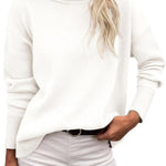 Zeagoo Pullover Women's Turtleneck Elegant Long Sleeve Jumper