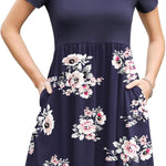 Zeagoo Summer Dress Women's Dresses Short Sleeve Dress (DE Only)