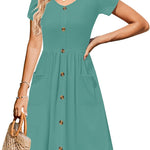 Zeagoo Summer Dress Women's Short Sleeve Dresses (DE Only)