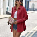Zeagoo Linen Button Down Shirts  Long Sleeve Cotton Gauze Tops