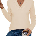 Zeagoo Sweaters for Women Long Sleeve Shirts V Neck Knit Pullover